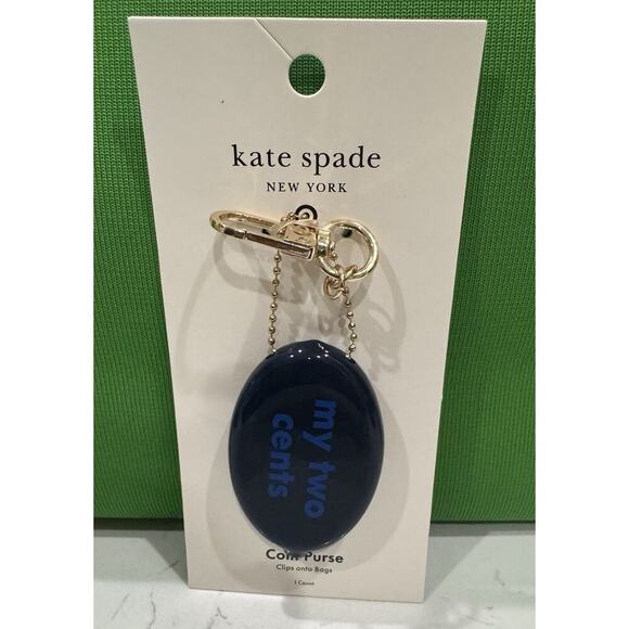 Kate Spade x Target My Two Cents Coin Purse Key Fob Chain Keychain Bag Charm - Picture 1 of 3